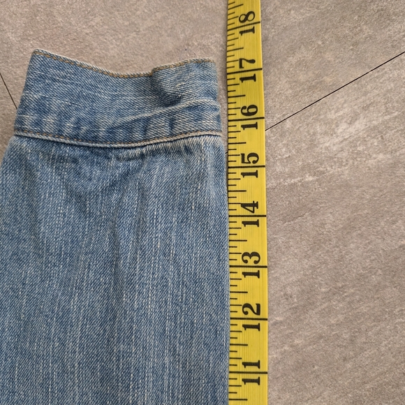 Life In Progress Jacket Womens Medium Blue Denim Button Front Crop Jean Jacket - Picture 6 of 8